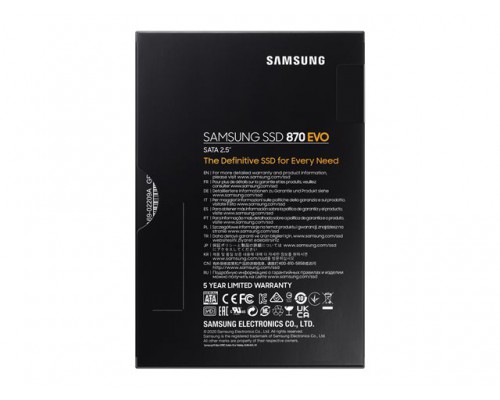SAMSUNG SSD 870 EVO 250GB 2&period;5inch SATA 560MB&sol;s read 530MB&sol;s write