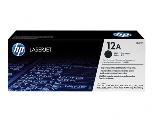 HP 12A LaserJet originele toner cartridge zwart standard capacity 2&period;000 paginas 1-pack