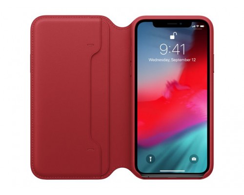 APPLE iPhone XS Leather Folio PRODUCT Red