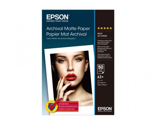 EPSON Matte archival paper inktjet 192g&sol;m2 A3&plus; 50 sheets 1-pack