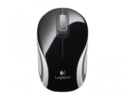 LOGITECH Mouse Wireless M187 Mini Mouse Black - Tiny unifying nano receiver - Muis Zwart Draadloos