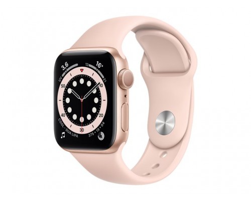 APPLE Watch Series 6 GPS 40mm Gold Aluminium Case with Pink Sand Sport Band Regular