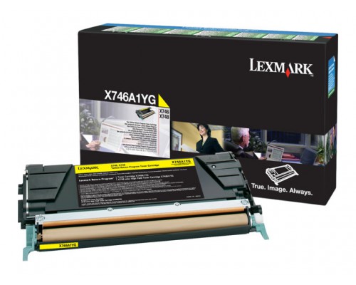 LEXMARK X746&comma; X748 7K tonercartridge geel standard capacity 7&period;000 pagina s 1-pack With returnprogram