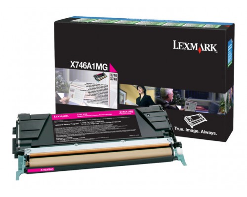 LEXMARK X746&comma; X748 7K tonercartridge magenta standard capacity 7&period;000 pagina s 1-pack With returnprogram