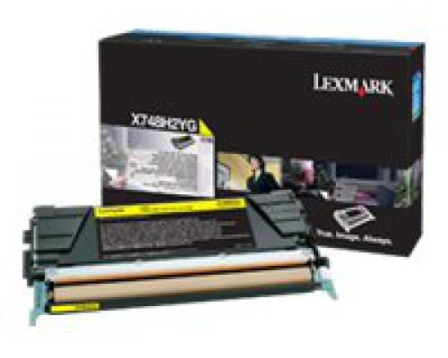 LEXMARK X748 tonercartridge geel high capacity 10&period;000 pagina s 1-pack