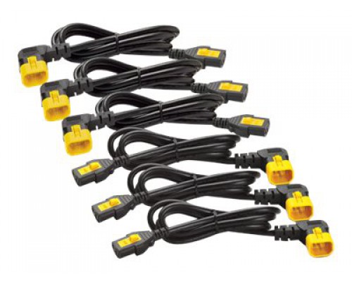 APC AP8704R-WW APC Power Cord Kit 6 ea Locking C13 to C14 90 Degree 1.2m