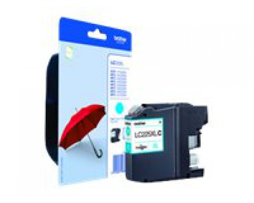 BROTHER LC-225XL inktcartridge cyaan high capacity 1-pack blister zonder alarm