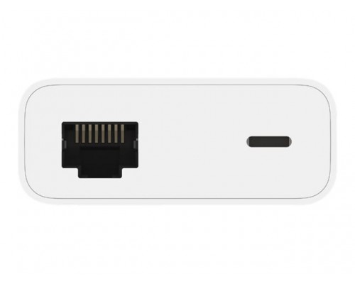 BELKIN Ltg To Ethernet Adapter, Power Pass Thru White
