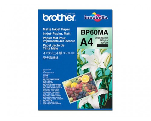 BROTHER Mat ink-jet papir (25 ark) - passer til alle Brother Blækprintere/-fax