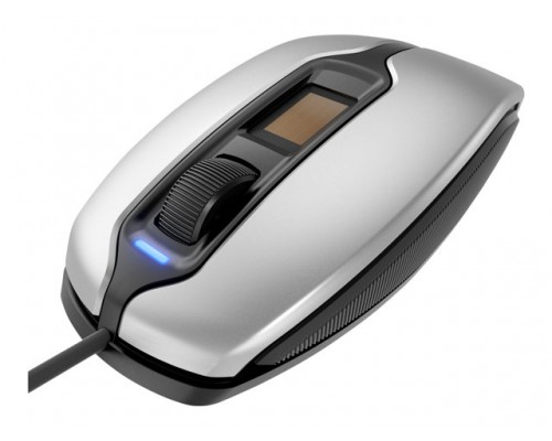 CHERRY MC 4900 Corded FingerTIP ID Mouse USB silver&sol;black - with integrated FingerTip-Sensor