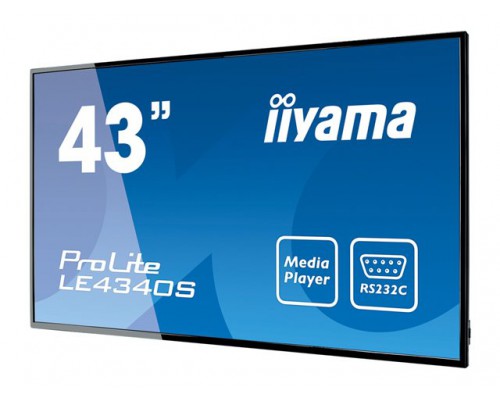 IIYAMA MON 43i AMVA3 LED FHD 1920x1080 8ms VGA/DVI/HDMI speakers zwart LE4340S-B1