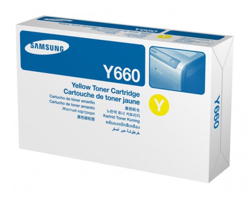 SAMSUNG CLP-Y660B&sol;ELS High Yield Yellow Toner Cartridge