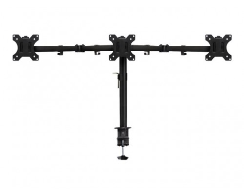 EWENT Monitor desk mount stand 3 LCD suitable for three monitors up to 27 inch and 7kg each Integrated cable management system