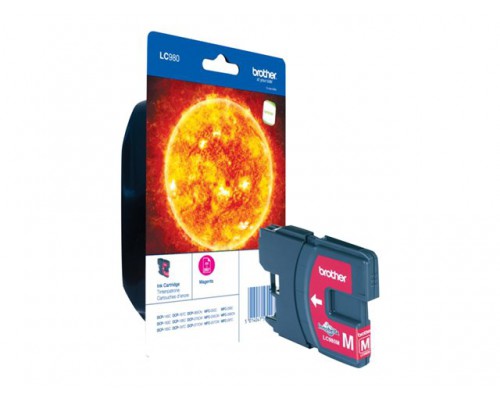 BROTHER LC-980 inktcartridge magenta standard capacity 5&period;5ml 260 paginas 1-pack blister zonder alarm