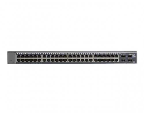 NETGEAR GS748T-500EUS ProSafe Smart Switch - Switch - Managed - 48 x 10&sol;100&sol;1000 &plus; 4 x SFP - desktop v5
