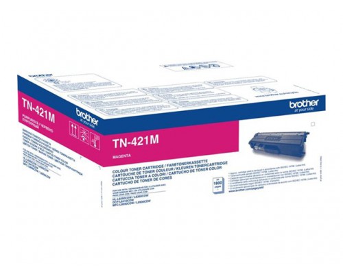 BROTHER TN421M Toner Cartridge Magenta 1&period;800 pagina s voor Brother HL-L8260CDW L8360CDW