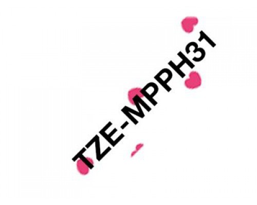 BROTHER tape black&sol;heart pattern 12mm&sol;4m