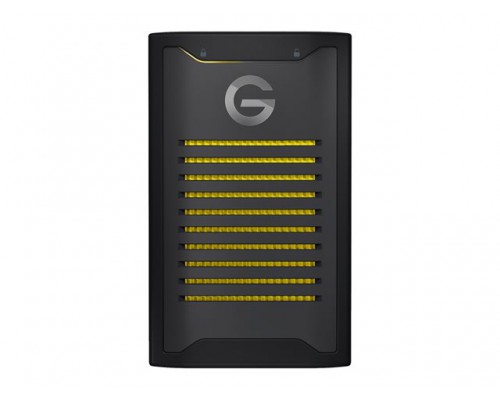 SANDISK Professional G-DRIVE ArmorLock SSD 2TB M&period;2 1000MB&sol;s USB-C 10Gbps Ultra-Rugged Encrypted Portable NVMe SSD - Black