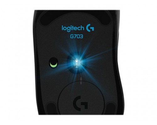 LOGITECH G703 LIGHTSPEED Mouse - BLACK - 2&period;4GHZ - EWR2