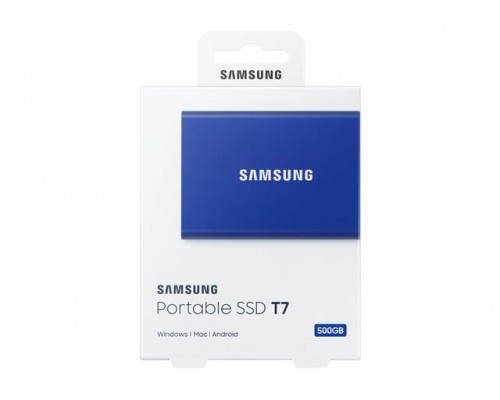 SAMSUNG Portable SSD T7 500GB extern USB 3&period;2 Gen 2 indigo blue