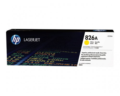 HP 826A originele toner cartridge geel standard capacity 31&period;500 pagina s 1-pack
