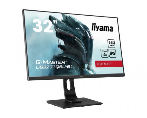 IIYAMA G-Master GB3271QSU-B1 31&period;5inch IPS Gaming WQHD 165Hz 400cd&sol;m2 0&period;5ms 1xHDMI 1xDP 2xUSB 3&period;0