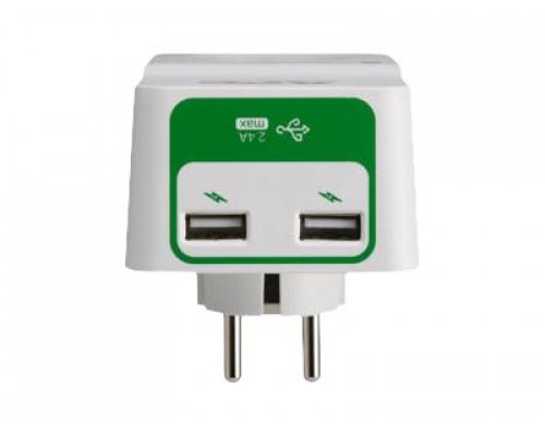 APC Essential SurgeArrest 1 Outlet 230V 2 Port USB Charger Russia