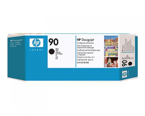 HP 90 originele printkop incl&period; reiniger zwart standard capacity 1-pack