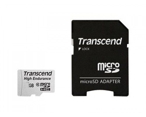 TRANSCEND High Endurance 16GB microSDHC Class10 21MB&sol;s MLC incl&period; Adapter