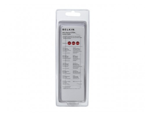 BELKIN Cable Audio 3.5mm 2XRCA MM 2M Portable Black - Nickel plated