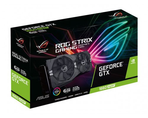 ASUS GEFORCE ROG-STRIX-GTX1660S-6G-GAMING VGA NVIDIA GeForce GTX 1660 SUPER GDDR6 6GB DVI HDMI Display Port