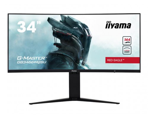 IIYAMA G-Master GB3466WQSU-B1 34inch 3440x1440 UWQHD 1500R Curved 144Hz VA panel 1ms HDR400 FreeSync Speakers 2xHDMI 2xDP