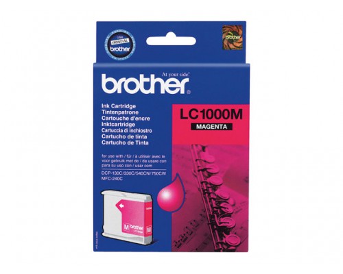 BROTHER LC-1000 inktcartridge magenta standard capacity 500 pagina s 1-pack