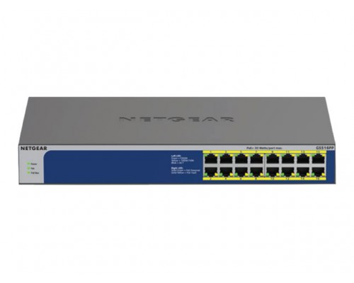 NETGEAR 16PT GIGE UNMNGED SWTCH W/ POE+
