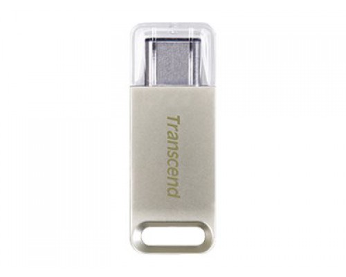 TRANSCEND JetFlash 850S 64GB USB 3&period;1 Flash Drive Type-C OTG &lpar;On-the-Go&rpar; Zilver