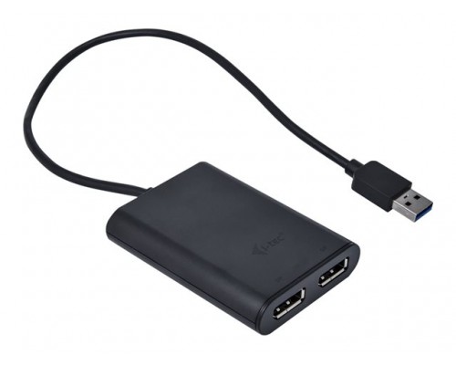 I-TEC USB 3.0 Display Port 2x DP 4K Ultra HD 4096x2160/60Hz Display Adapter with  DisplayLink Chip 6950 for MacOS Windows Android