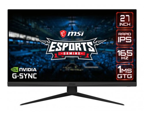 MSI Optix G273QFK 27inch IPS Flat WQHD 16&colon;9 165Hz 300cd&sol;m2 1ms 2xHDMI DP Black 3Y