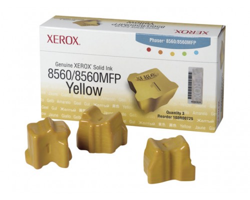 XEROX Phaser 8560, 8560MFP colorstix geel standard capacity 3 x 1.000 pagina s 3-pack