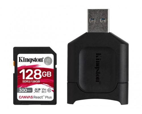 KINGSTON 128GB SDXC React Plus SDR2 + MLP SD Reader