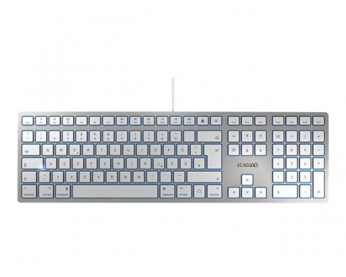 CHERRY KC6000 SLIM FOR MAC - Corded Keyboard - USB - SILVER &lpar;GB&rpar;