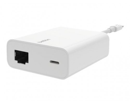 BELKIN Ltg To Ethernet Adapter, Power Pass Thru White