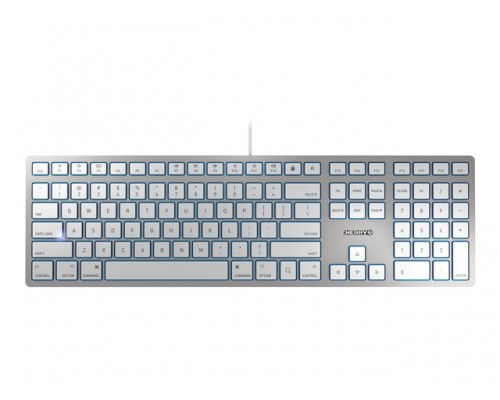 CHERRY KC6000 SLIM FOR MAC - Corded Keyboard - USB - SILVER &lpar;US&rpar;
