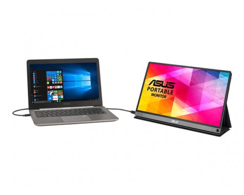 ASUS MON MB16AC 15.6inch ZenScreen USB Type-C Portable FHD 1920x1080 IPS Flicker free Low Blue Light TUV certified Com. w USB Type-A