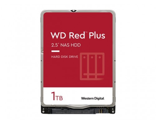 WD Red Plus 1TB SATA 6Gb&sol;s 2&period;5inch 16MB cache IntelliPower Internal 24x7 optimized for SOHO NAS systems NASware HDD Bulk