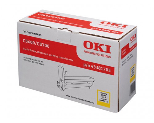 OKI C5600&comma; C5700 drum geel standard capacity 20&period;000 pagina s 1-pack