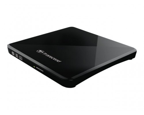TRANSCEND USB2.0 Zwart External slim portable DVD Writer incl. writing software CyberLink Power2Go