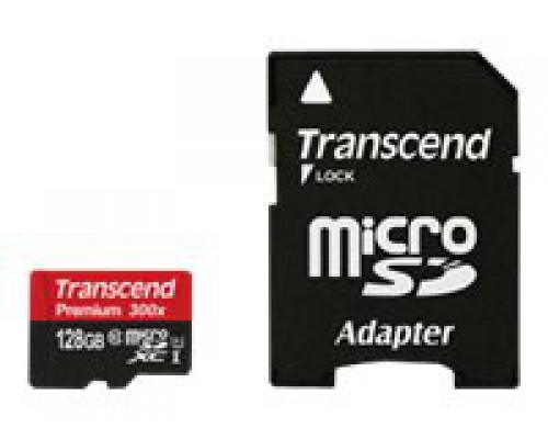 TRANSCEND 128GB MicroSDXC Class10 UHS-1 w&sol;adapter