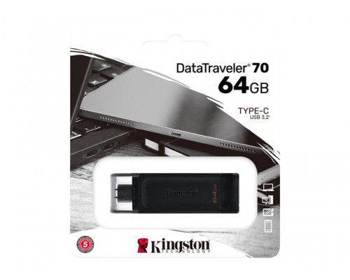 KINGSTON 64GB USB-C 3&period;2 Gen1 DataTraveler 70