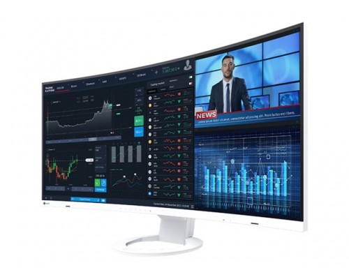 EZIO 37&period;5inch IPS LED 3840x1600 24&colon;10 1000&colon;1 300cd&sol;m2 5ms USB-C DP HDMI USB hub white