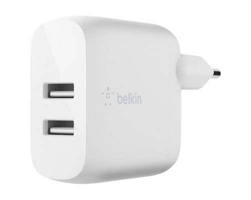 BELKIN Dual USB-A Wall Charger w/ 1M PVC A-LTG 24W WHT